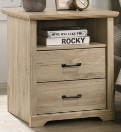Elara Light Oak 22"W 2-Drawer Nightstand