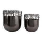 Leonawell Gray Planters (Set of 2)
