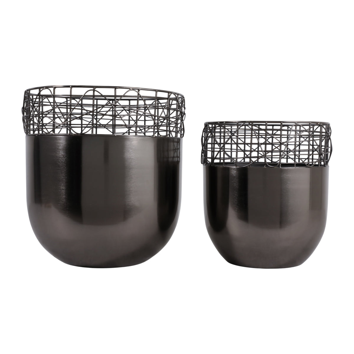 Leonawell Gray Planters (Set of 2)