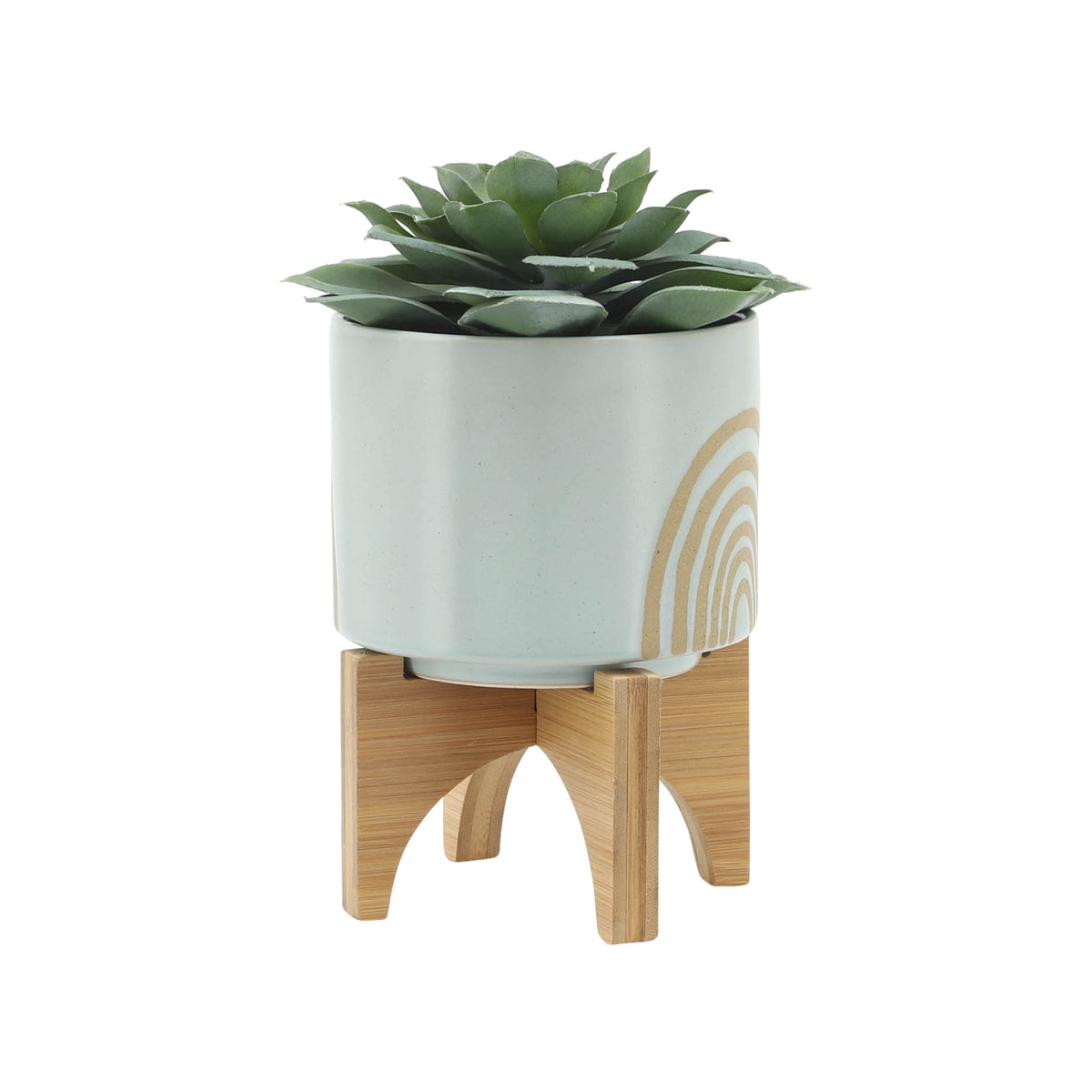 Lovelock Mint Arch Planters with Stand (Set of 2)