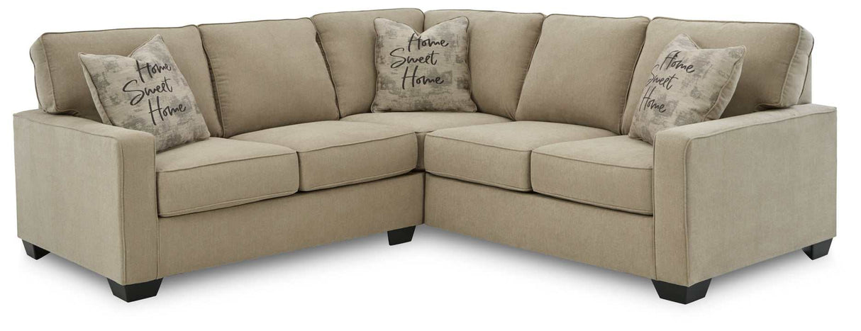 Lucina Quartz Beige 2pc RAF Sectional Sofa - Ornate Home