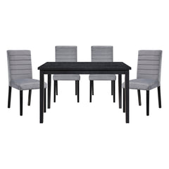 Andreas Gray 5pc Dining Set
