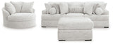 Cuddle Plush Arctic 3-Piece Sectional, Chair and Ottoman
