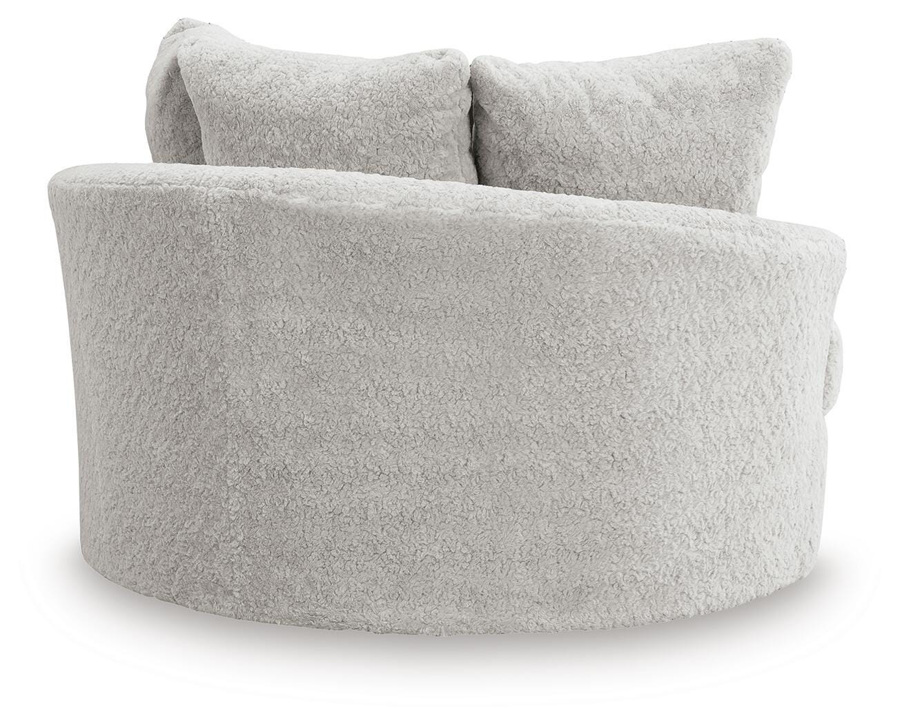 Cuddle Plush Arctic 3-Piece Sectional, Chair and Ottoman