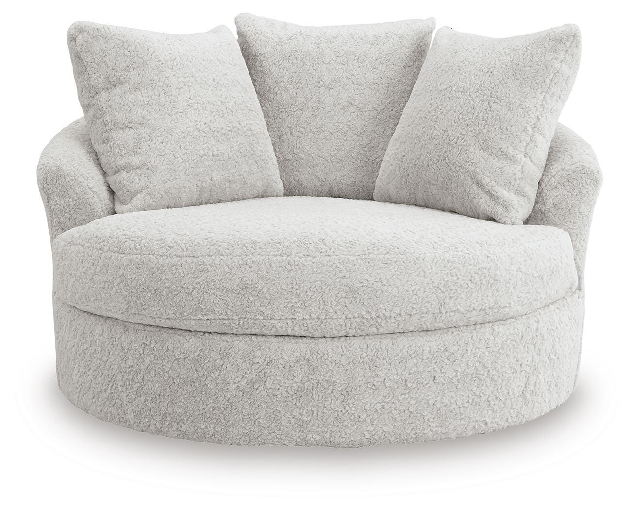 Cuddle Plush Arctic 3-Piece Sectional, Chair and Ottoman