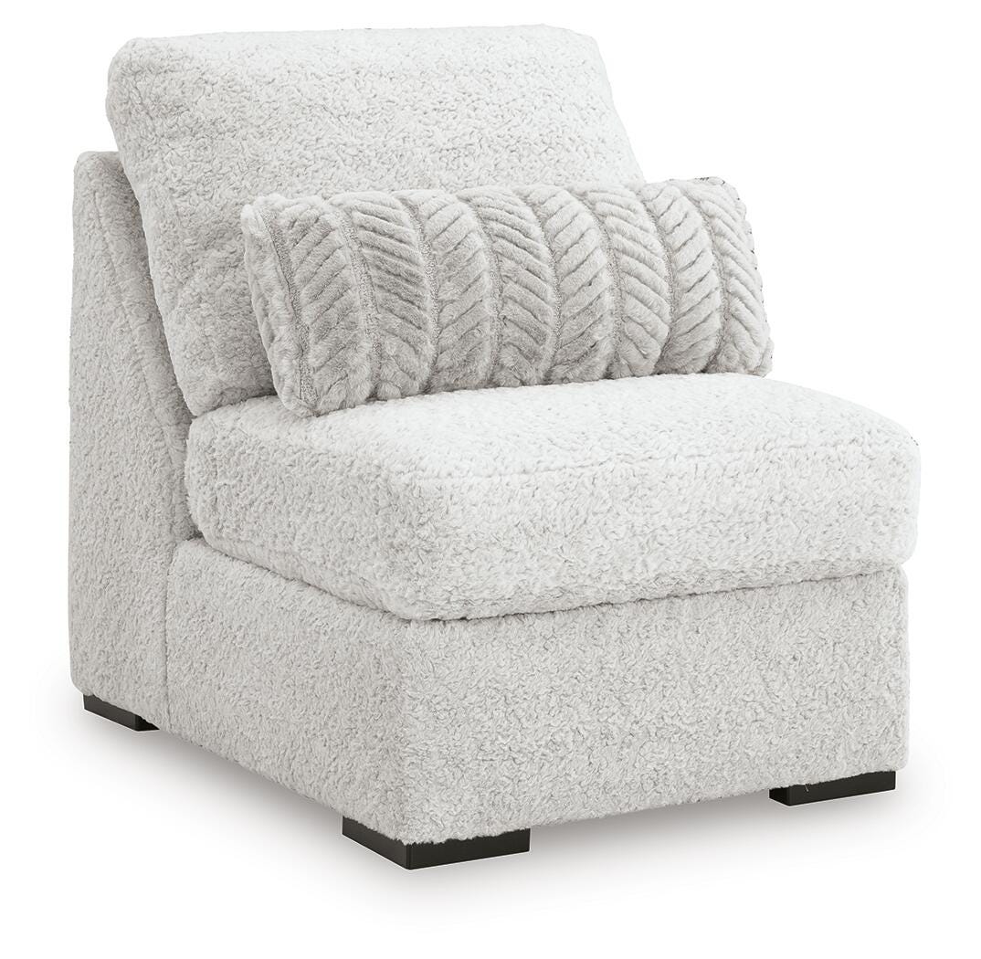 Cuddle Plush Arctic 3-Piece Sectional, Chair and Ottoman