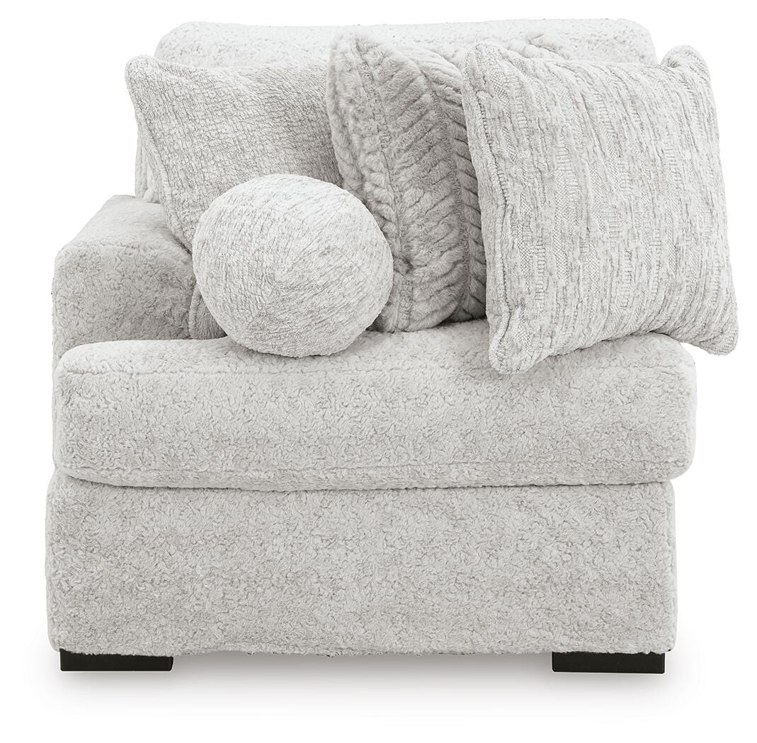 Cuddle Plush Arctic 3-Piece Sectional, Chair and Ottoman