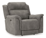 Next-Gen DuraPella Gray Power Reclining Sofa, Loveseat and Recliner - Ornate Home