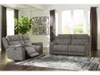 Next-Gen DuraPella Gray Power Reclining Sofa and Loveseat - Ornate Home