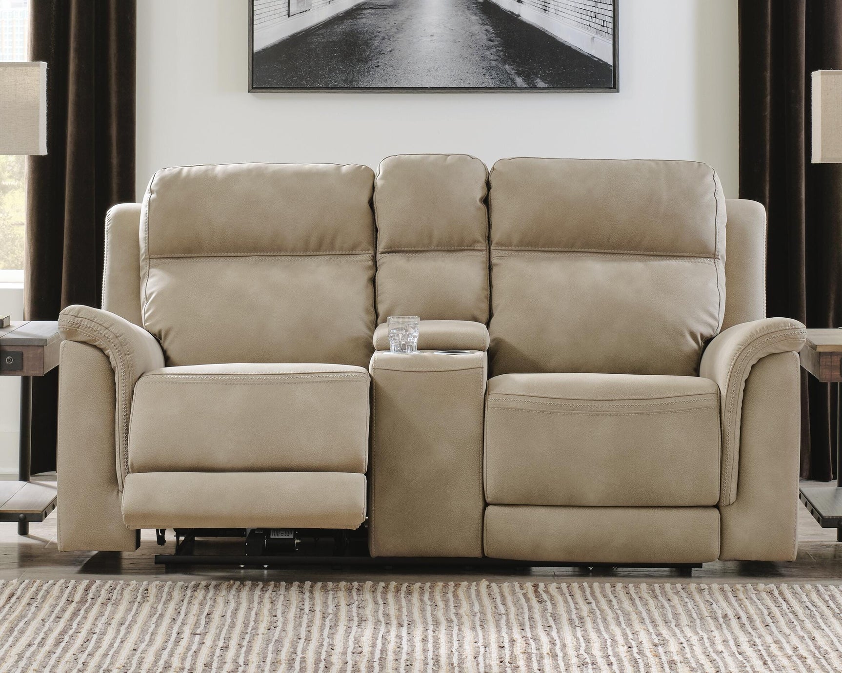 Next-Gen Durapella Sand Power Reclining Loveseat and Power Recliner (Online Special Price)