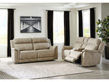 Next-Gen DuraPella Sand Power Reclining Sofa and Loveseat - Ornate Home