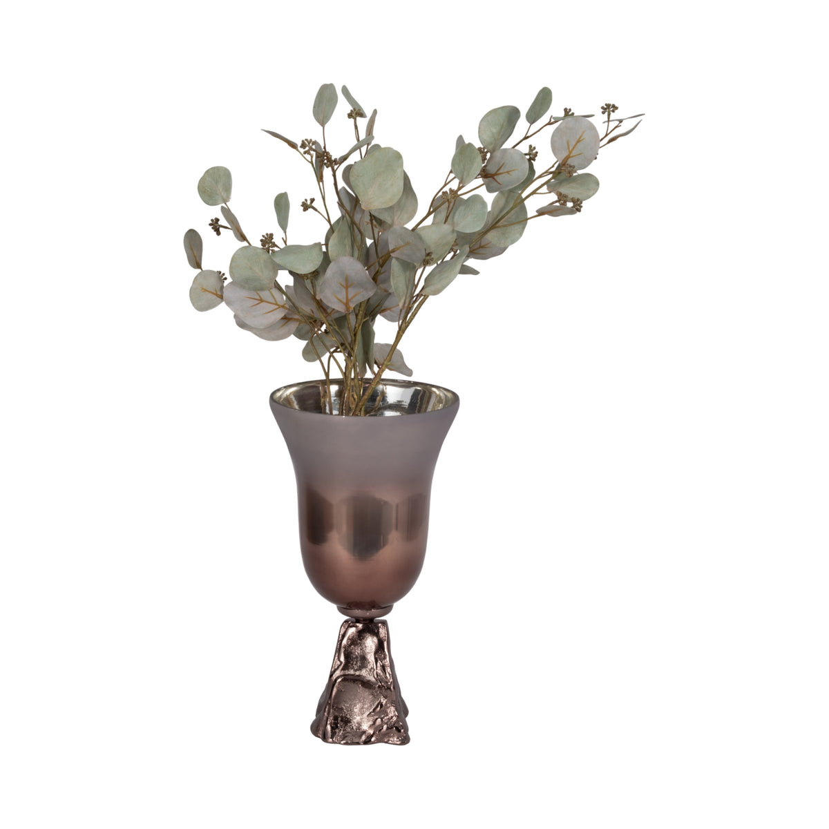 Bellvale Bronze/Copper Small Glass 2-Tone Chalice Vase