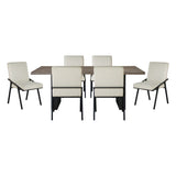Rochelle Silver 7pc Dining Set