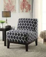 Hinte Dark Blue Accent Chair
