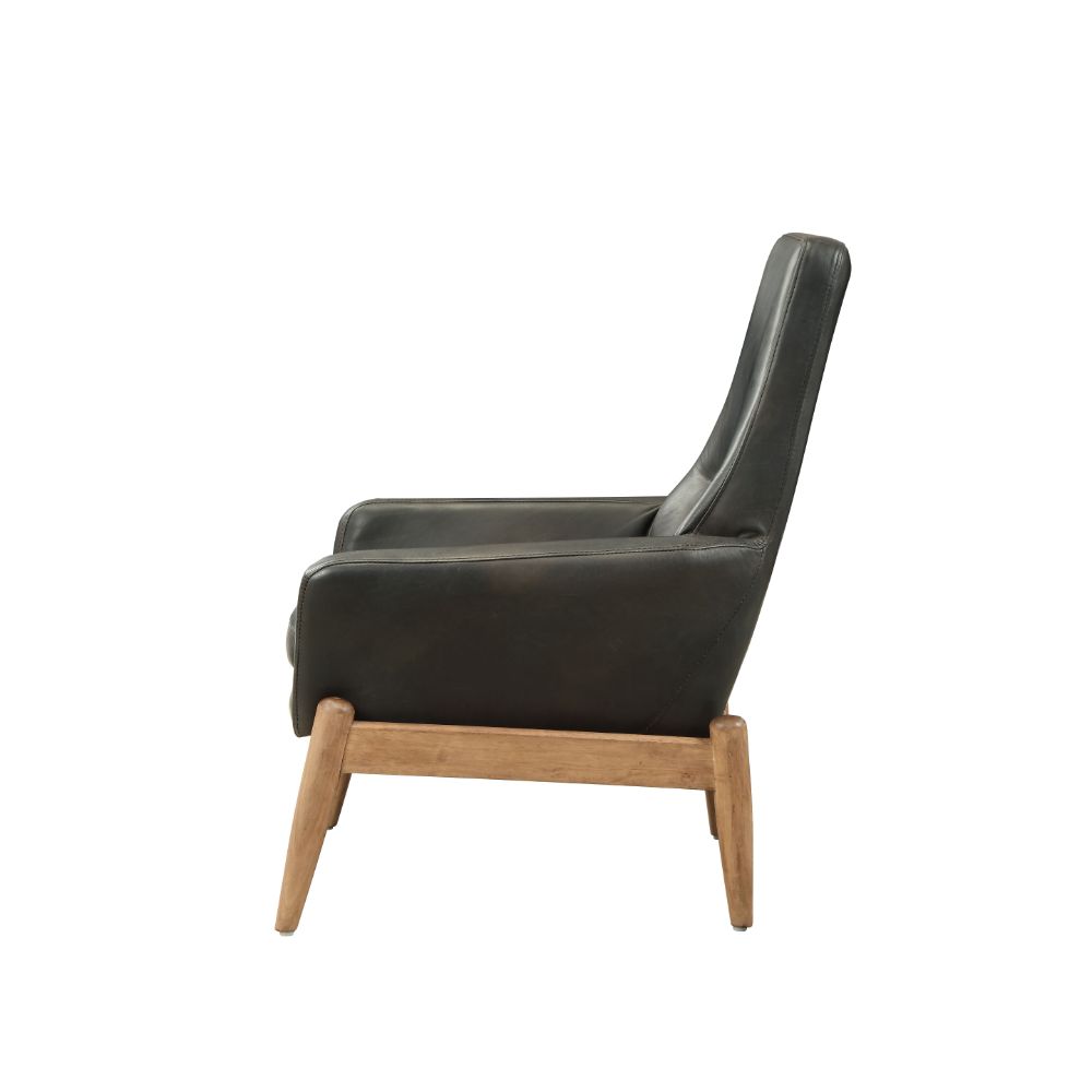 Dolphin Black Accent Chair