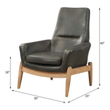Dolphin Black Accent Chair