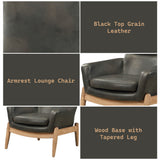Dolphin Black Accent Chair
