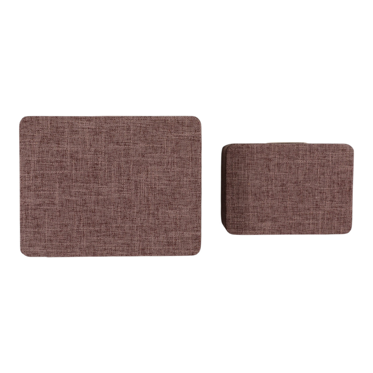 Evertonport Dark Brown/Gold Rounded Corner Boxes (Set of 2)