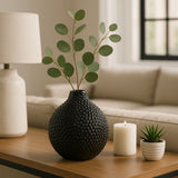 Sargent Black Gloss Spiked Ceramic Vase
