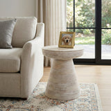 Ranchita White Wood Side Table