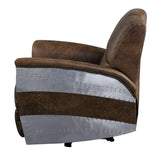 Brancaster Retro Brown/Aluminum Power Motion Recliner