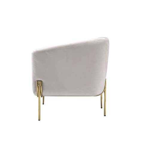 Carlson Beige/Gold Accent Chair