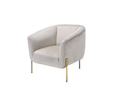 Carlson Beige/Gold Accent Chair
