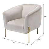 Carlson Beige/Gold Accent Chair