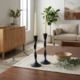 Waukena Black Large Twisted Taper Holder