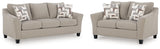 Willarae Taupe Queen Sofa Sleeper and Loveseat