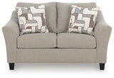 Willarae Taupe Queen Sofa Sleeper and Loveseat