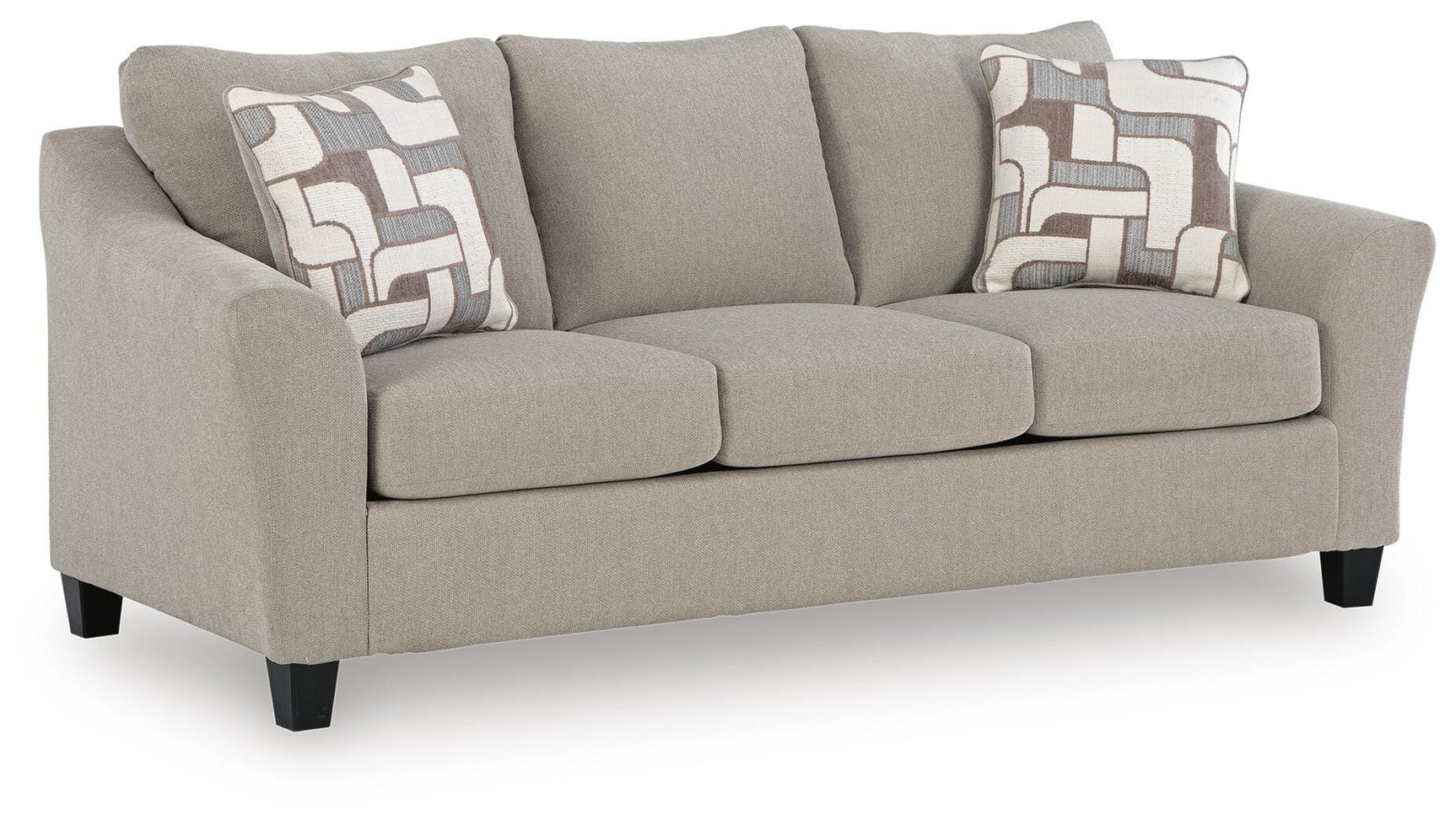 Willarae Taupe Queen Sofa Sleeper and Loveseat