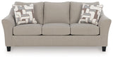 Willarae Taupe Queen Sofa Sleeper and Loveseat