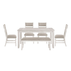 Savile White 6pc Dining Set