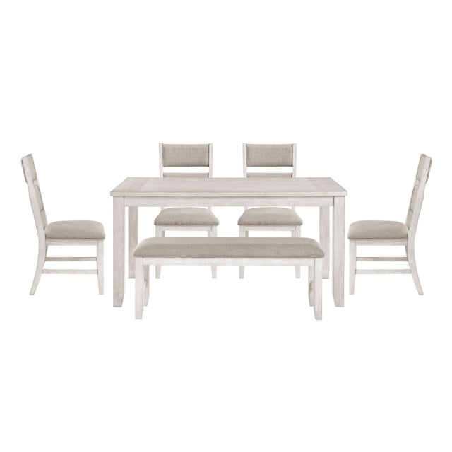 Savile White 6pc Dining Set