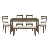 Emilia Brown 6-Piece Pack Dining Set