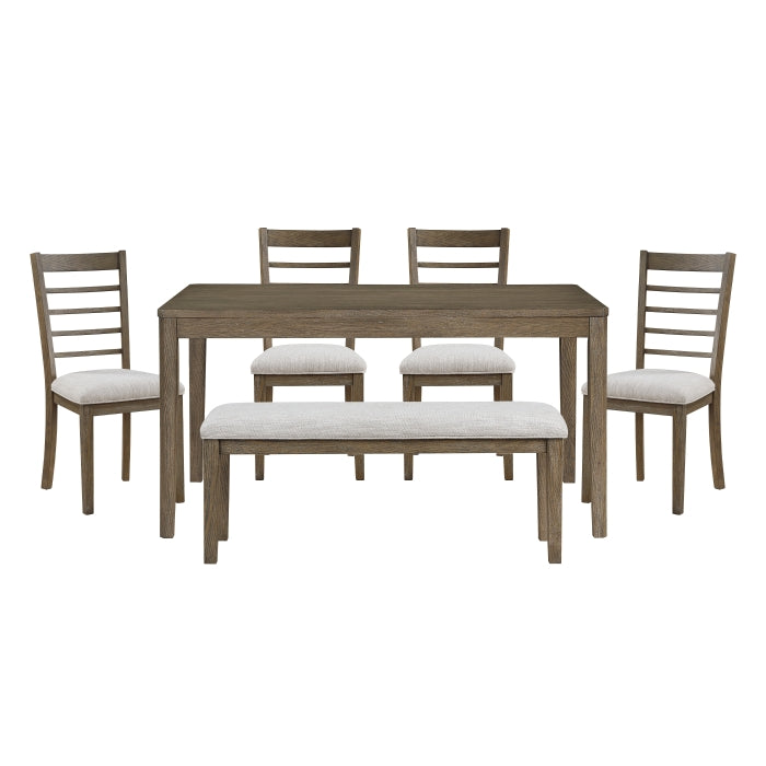 Emilia Brown 6-Piece Pack Dining Set