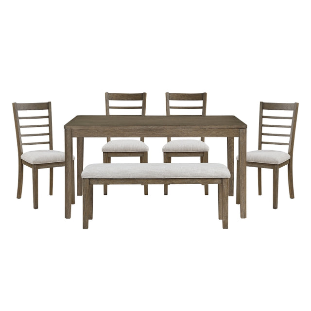 Emilia Brown 6-Piece Pack Dining Set
