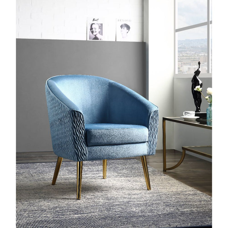 Benny Blue Accent Chair - Ornate Home