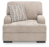 High Profile Taupe Sofa, Oversized Chair and Ottoman