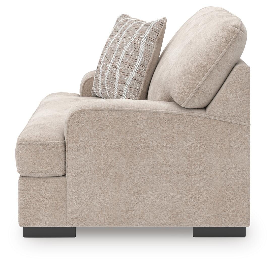 High Profile Taupe Sofa, Oversized Chair and Ottoman