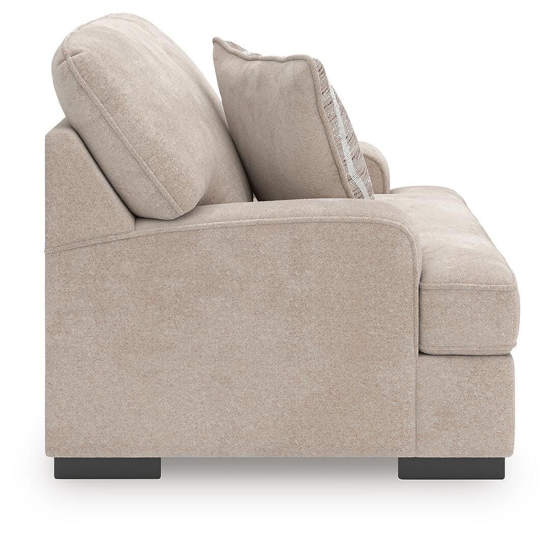 High Profile Taupe Sofa, Oversized Chair and Ottoman