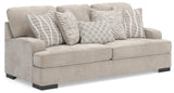 High Profile Taupe Sofa, Oversized Chair and Ottoman