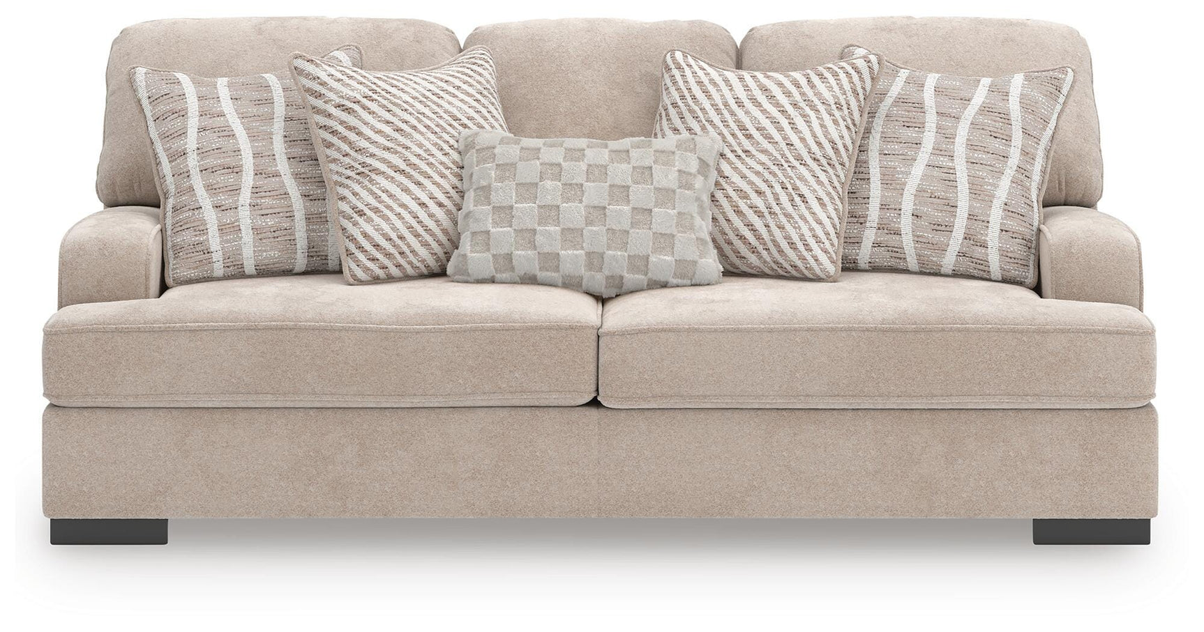 High Profile Taupe Sofa, Oversized Chair and Ottoman