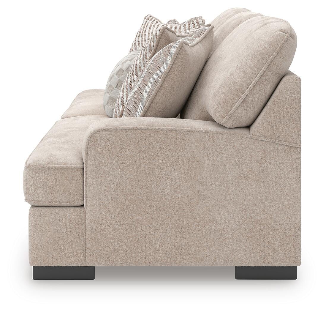 High Profile Taupe Sofa, Oversized Chair and Ottoman