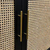 İndi Black/Tan Two-Door Cabinet