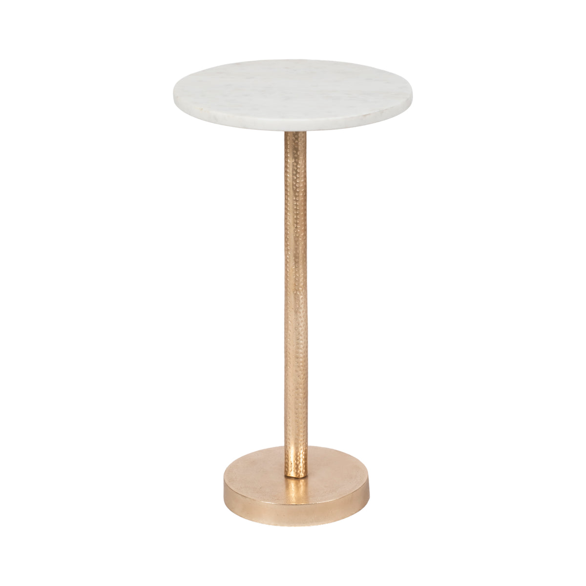 Graton Gold Metal Round Drink Table with Flat Base