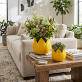 Gentrywind Yellow Petal Planters (Set of 2)