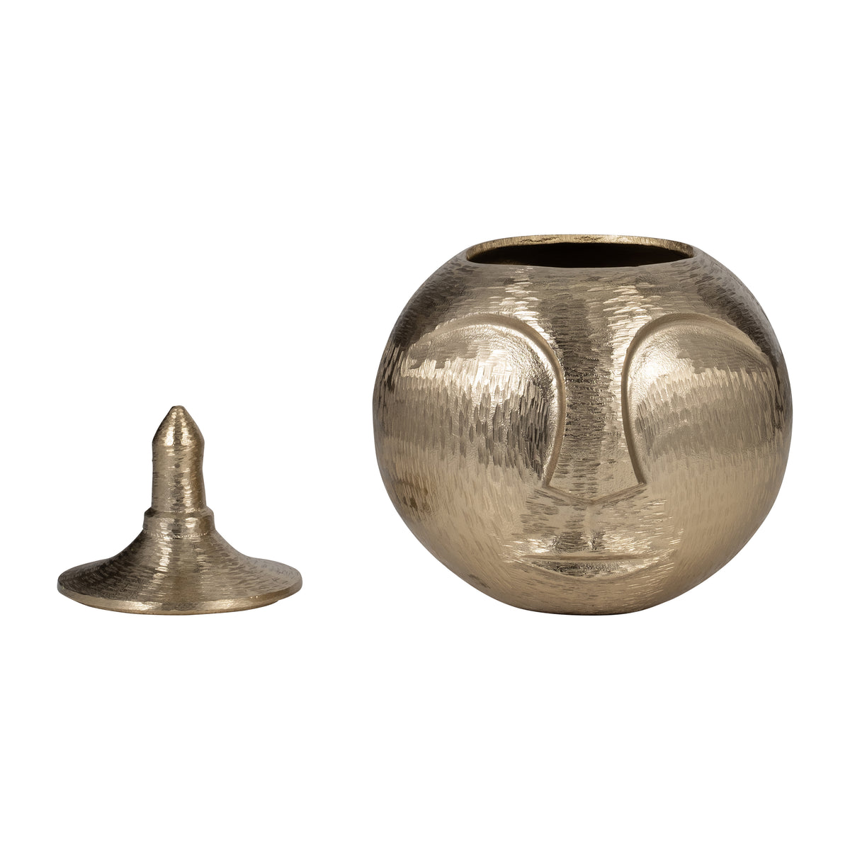 Sunland Champagne Metal Face Jar