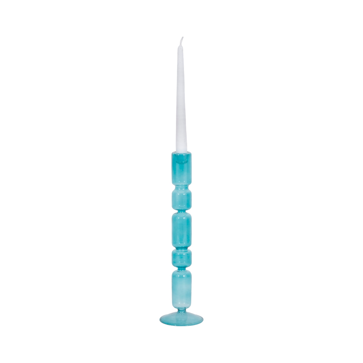 Isle Blue Large Mixed Bubble Taper Candle Holder